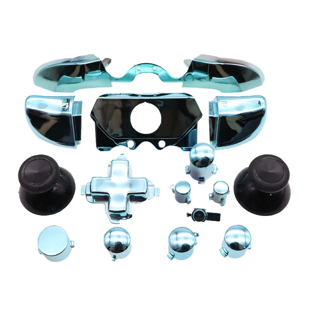 Juego de botones cromados de repuesto para Xbox One, empuñaduras de gatillo Dpad ABXY, piezas de palo para mando de Xbox One, 1 Juego - imagen 5