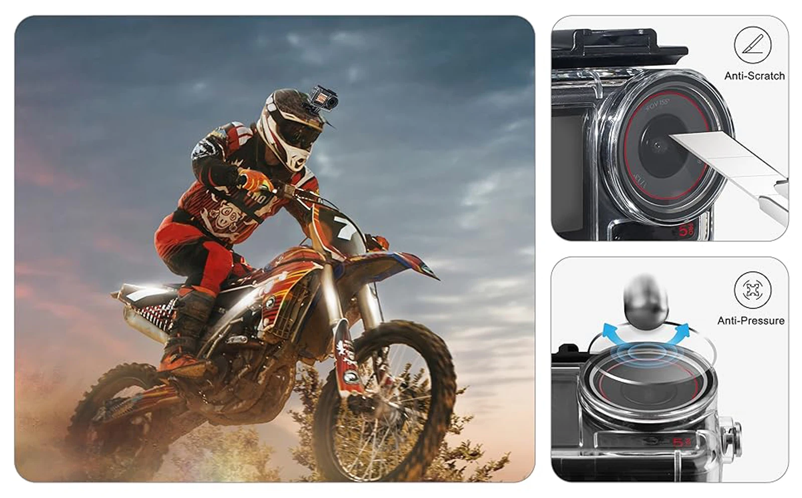 Carcasa de buceo impermeable subacuática de 196 pies/60M para DJI Osmo Action 5 Pro Action 4 Action 3 Accesorios - imagen 5