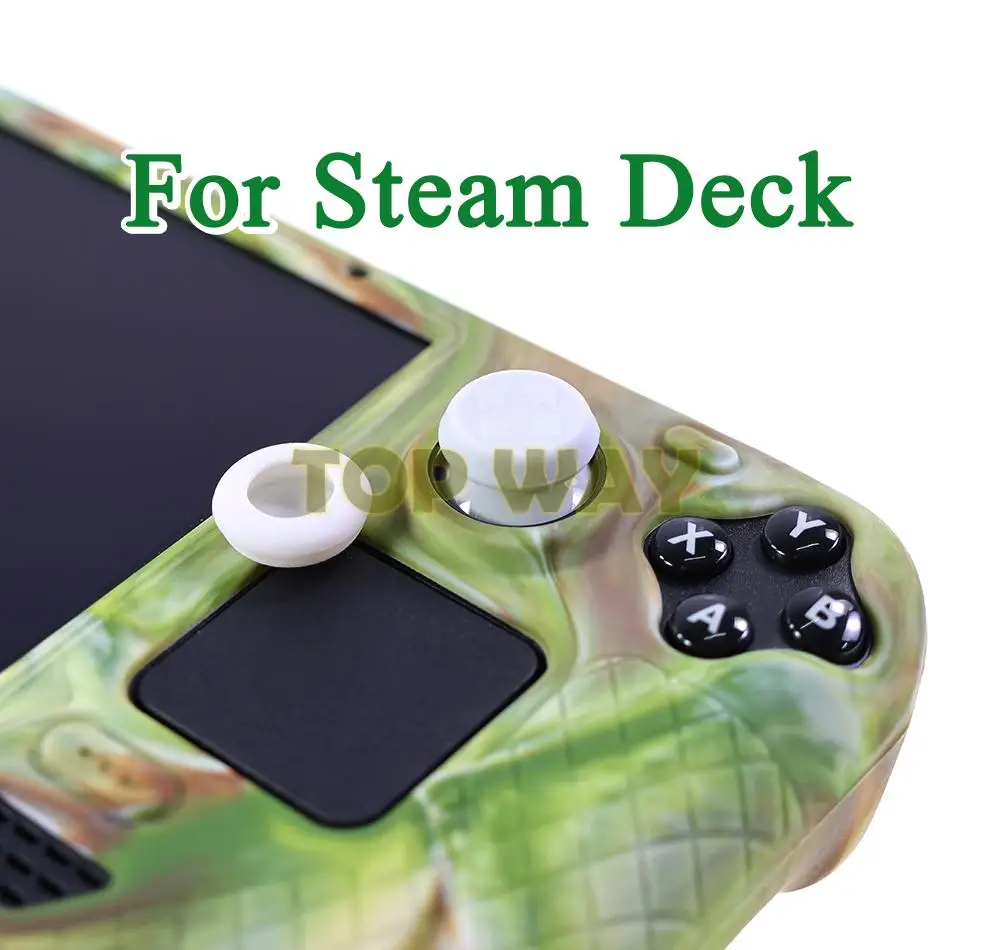 10 Uds. De tapas de cubierta de empuñaduras de pulgar analógicas de repuesto para controlador de cubierta de vapor, mango de alta calidad, piezas de reparación de tapa de silicona - imagen 2