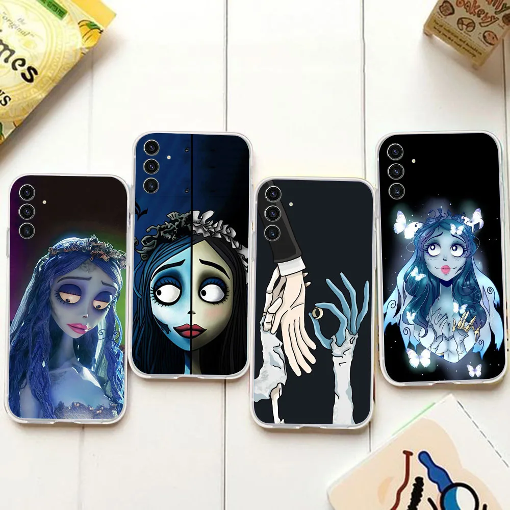 BD-20 funda transparente Corpse Bride para Samsung A54 A35 A15 A14 M23 A23 A02S A25 A34 A52S A04S M52 - imagen 2