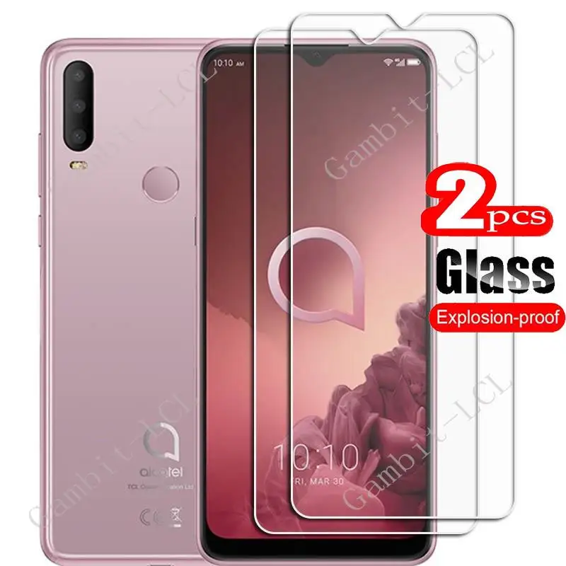 2 uds para Alcatel 3X (2019) 5048Y, 5048A 6,52 "HD Protector de vidrio templado en Alcatel3X 2020 5061U cubierta de película protectora de pantalla