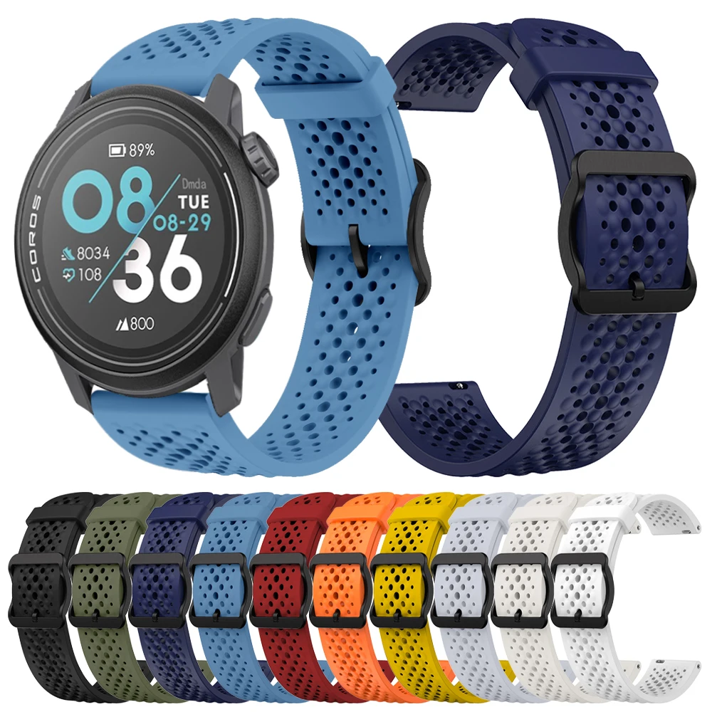 Correa de silicona de repuesto de 22mm para COROS PACE 3, Correa de reloj para COROS APEX 2 Pro, correas de 46mm, accesorios, pulsera deportiva