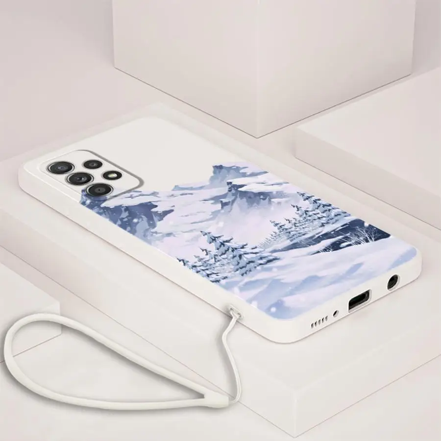 Feliz Navidad hermosa nieve de invierno funda suave de teléfono para Samsung Galaxy A16 A35 A13 A14 A11 A12 A36 A26 A24 A51 A34 A22 - imagen 5