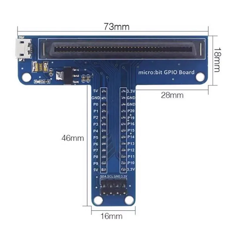Placas de desarrollo Microbit Placas de expansión GPIO tipo T Placas adaptadoras de placa de pruebas Micro:bit - imagen 4