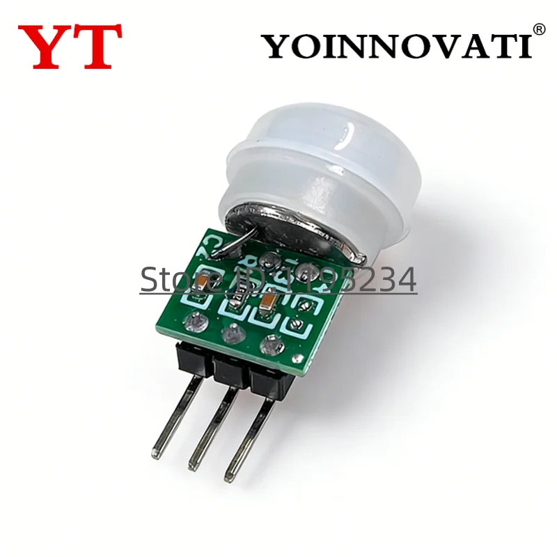 1-10 Uds Mini IR piroeléctrico infrarrojo PIR Sensor de movimiento humano módulo Detector automático Sensor AM312 DC 2,7 a 12V