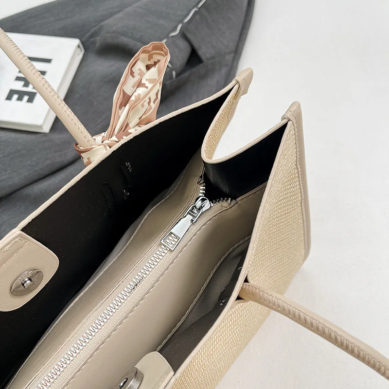 Bolso cruzado multifuncional de gran capacidad de un solo hombro de mano de PU para mujer, bolso bandolera retro para trabajo y viaje para ordenador - imagen 3