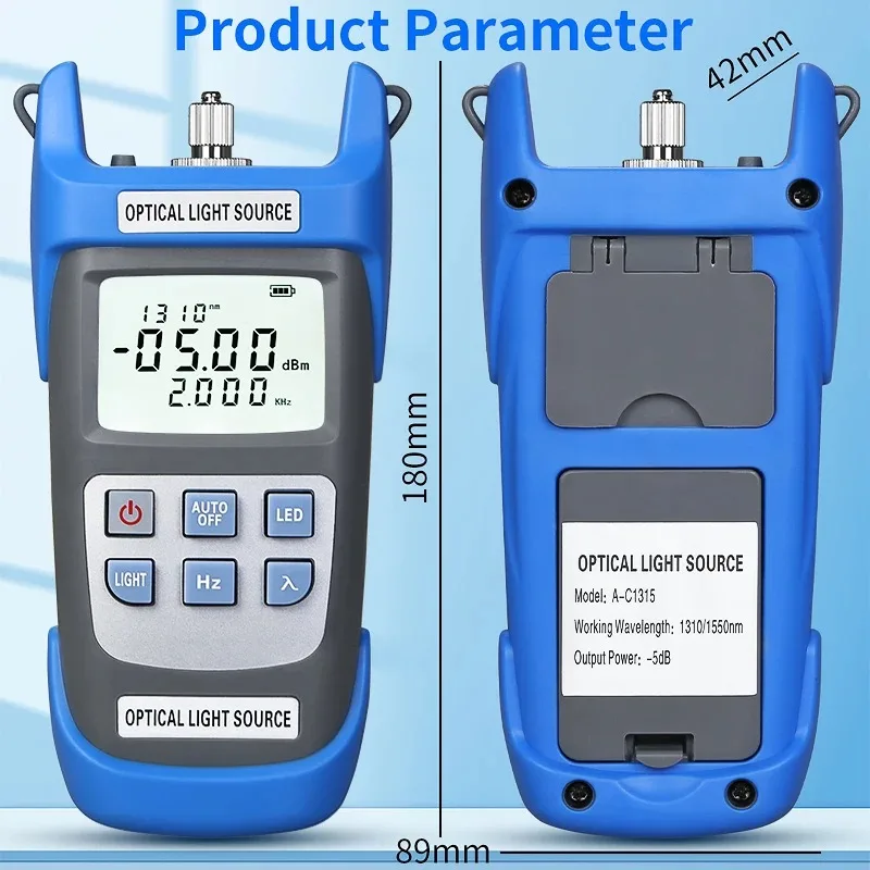 COMPTYCO A-C1315 fuente de luz óptica recargable modo único longitud de onda Dual 1310/1550nm OLS 2,5mm interfaz herramienta de fibra óptica - imagen 5
