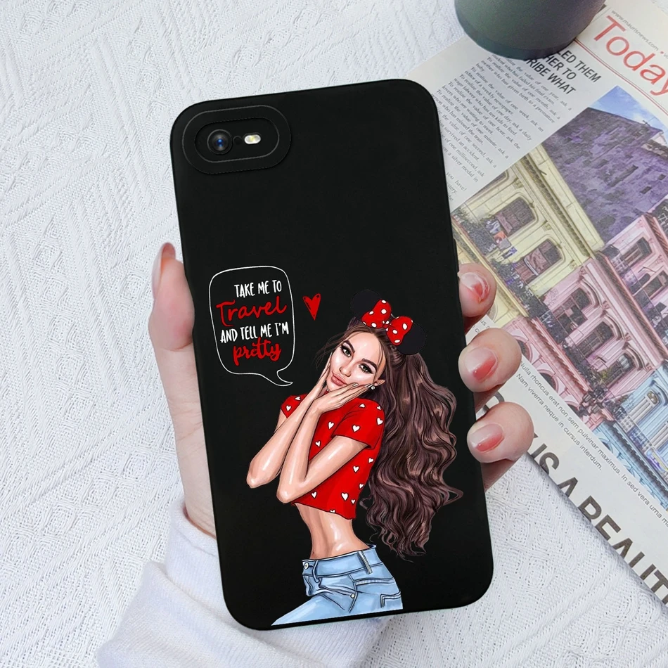 Funda de silicona líquida para OPPO A1K Realme C2, carcasa a prueba de golpes, protección de lente, funda de teléfono creativa para OPPO A1 K Realme C 2 - imagen 4
