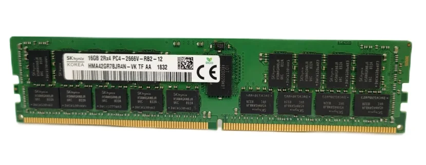 SK hynix 16GB 2Rx4 PC4 2666V DDR4 2666MHz ECC REG RDIMM Memoria de servidor RAM registrada 16G X99 - imagen 2