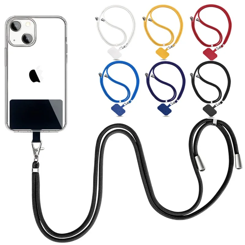 Cordón de teléfono colorido con parche, cuerda colgante ajustable para teléfono móvil, correas para el cuello, cordones antipérdida, 1,5mm - imagen 2