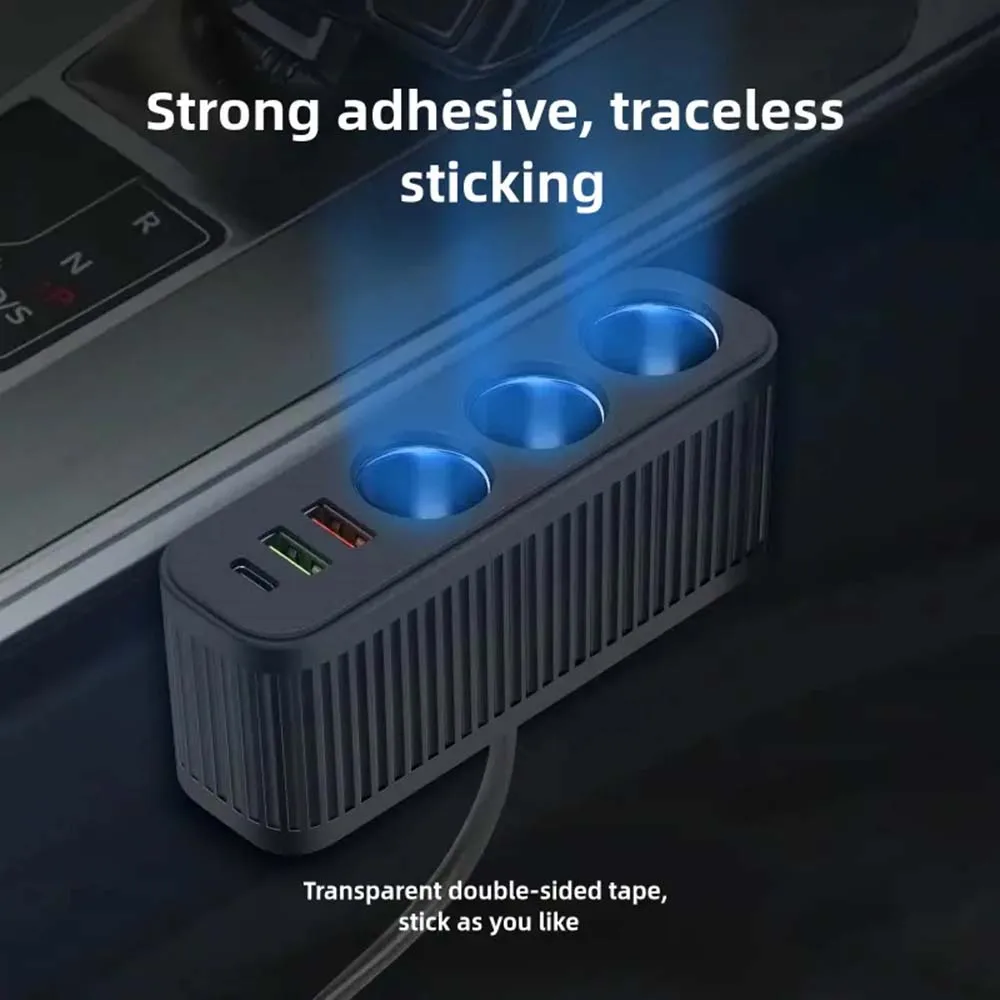 Encendedor de cigarrillos de coche de 12V/24V, cargador de coche de 120W PD QC USB, adaptador de corriente de carga rápida, enchufe multifuncional de uno a cuatro - imagen 4