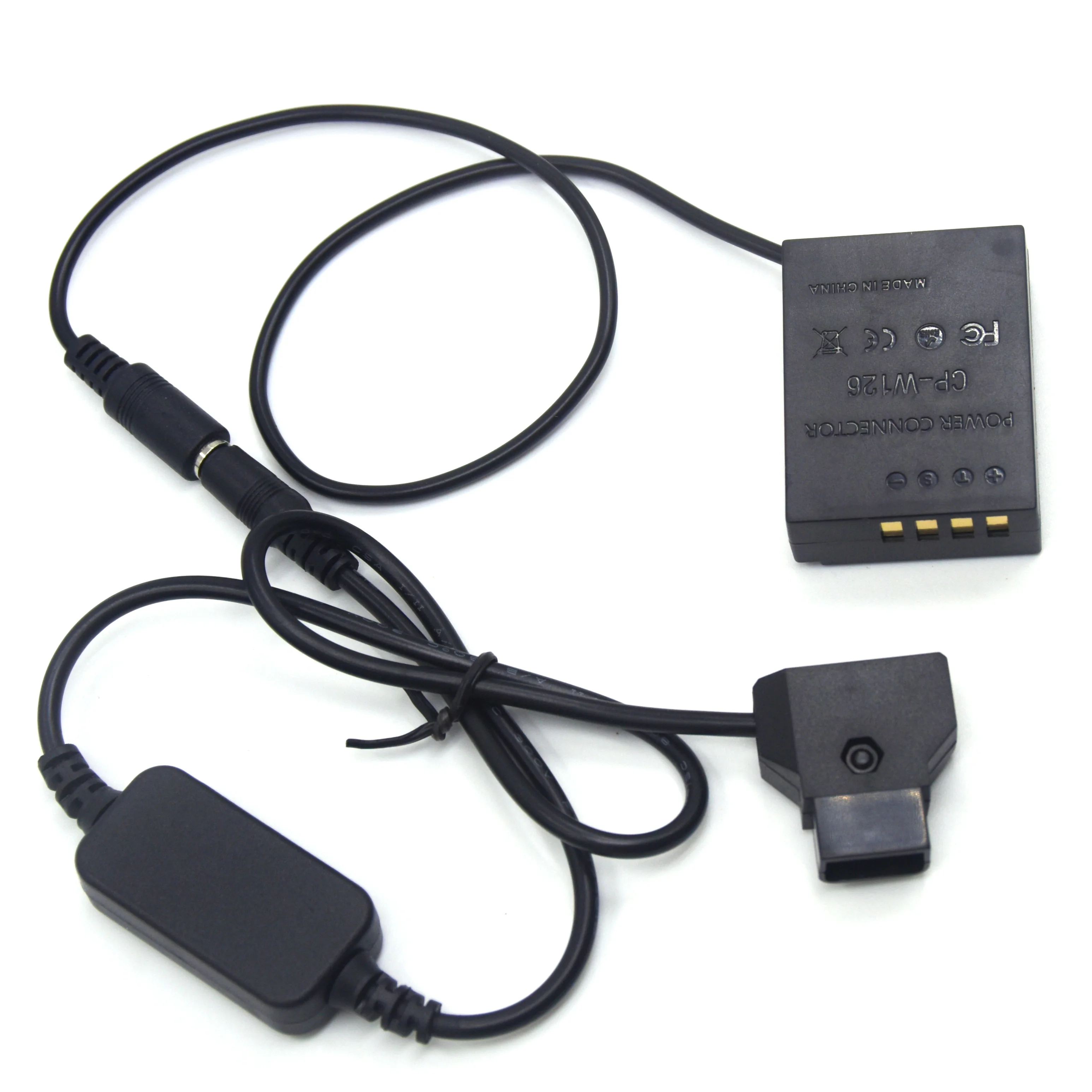 Cable CC d-tap, acoplador de CP-W126, batería ficticia NP-W126 compatible con cámara Fuji X-Pro1 X-E3 X-E2S X-M1 X-H1 X-T1 X-T3 X-T20 HS50EXR