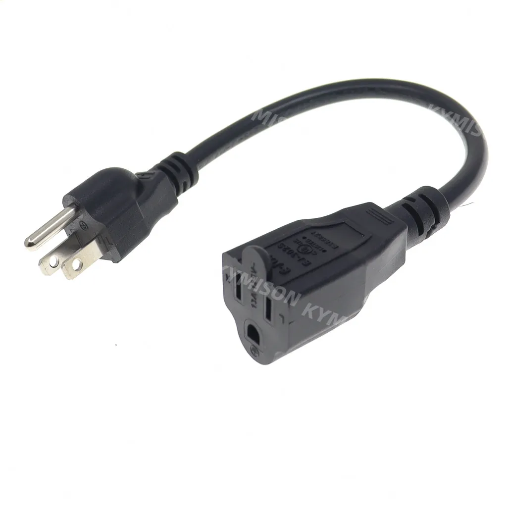 Cable de extensión de enchufe macho de 3 clavijas de EE. UU. a enchufe hembra Cable de alimentación americano NEMA 5-15P a 5-15R 0,3 m/0,5 m/1m/2m - imagen 2