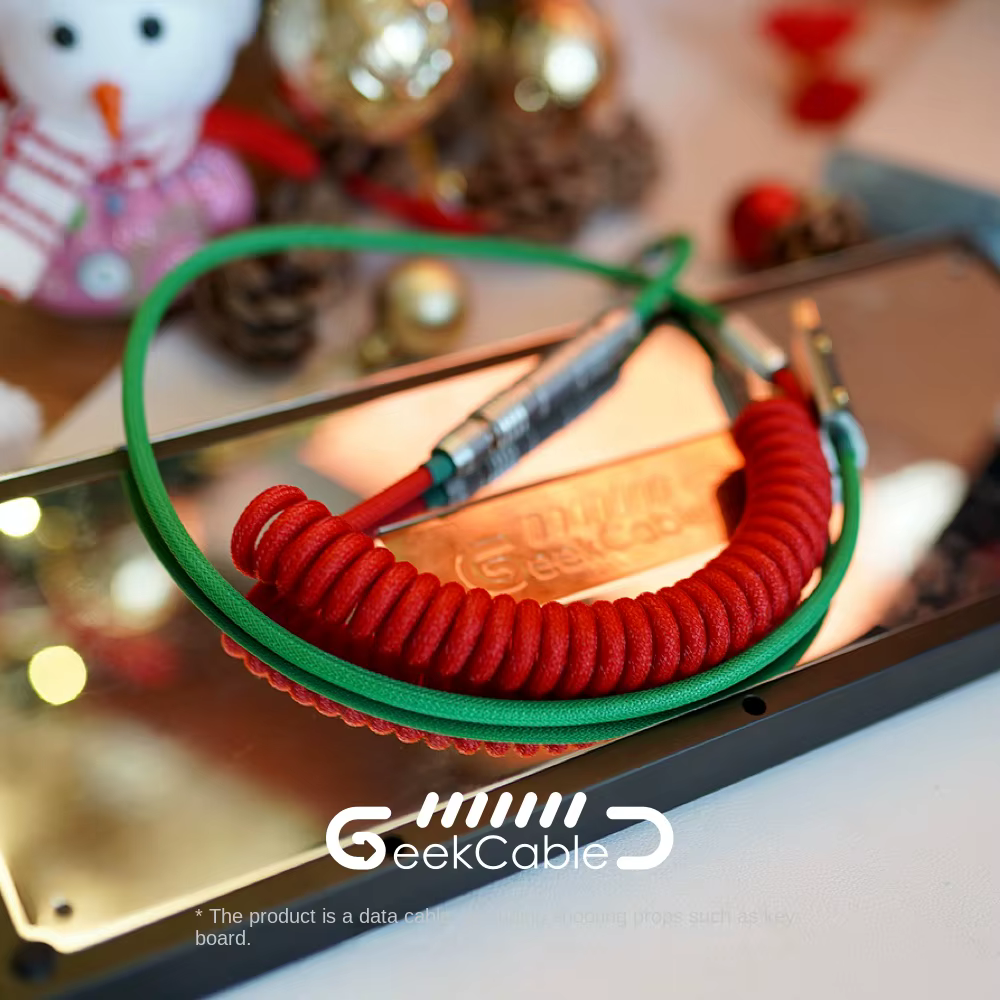 Fuera del estante GeekCable pure manual Teclado mecánico fiebre cable de datos tema serie matriz Navidad