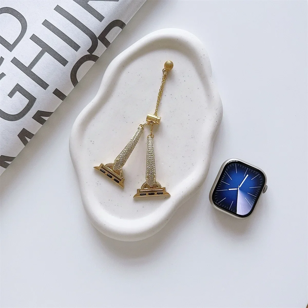 Correa de reloj de joyería para Apple Watch Ultra3/2 SE3/4/5/6 Series 11/10/9/8/7/6, pulsera de moda, correa de reloj 42/44/45/46/49mm 40/41mm - imagen 3