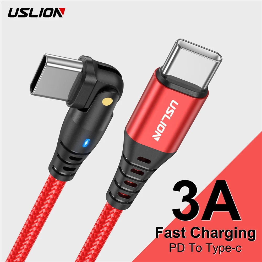 USLION Cable USB Tipo C USB C Cargador Carga Rápida USB-C PD 60W Samsung A53 A52 S22 Xiaomi - Vista principal del producto
