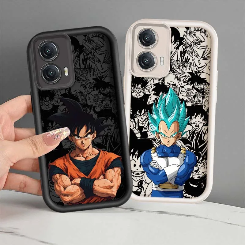 Funda de Anime d-dragon Ball Saiyan para Motorola MOTO Edge G85 G54 G35 G34 G32 G24 G13 E22 E14 G04 50 5G, funda de teléfono con escalera ocular