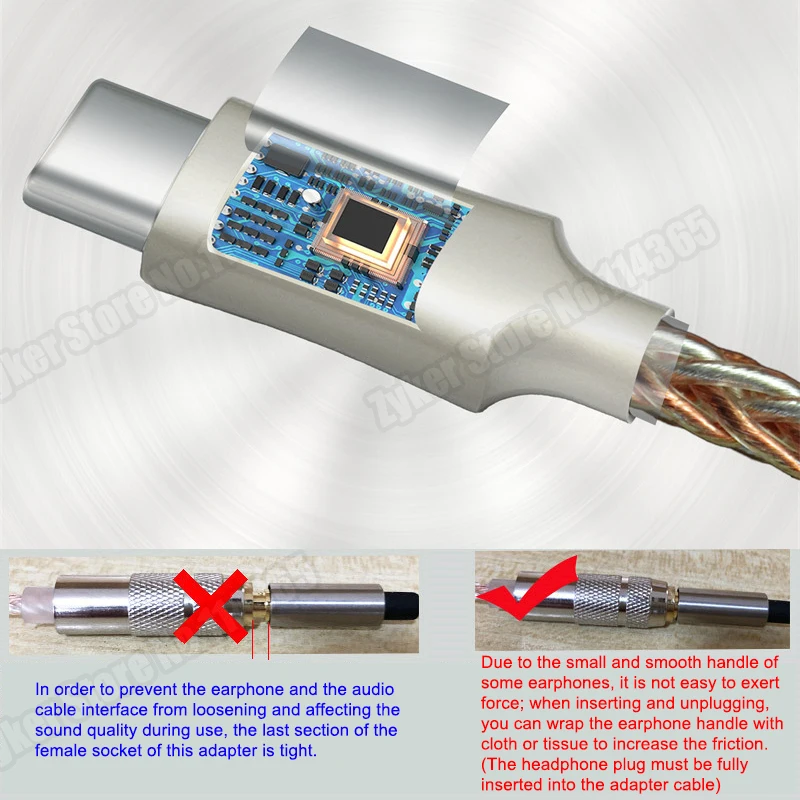 CX31993 97220 HiFi USB DAC tipo C a 3,5mm amplificador de auriculares CX31993 decodificador de Audio AMP adaptador de teléfono Digital DAC para Android - imagen 5