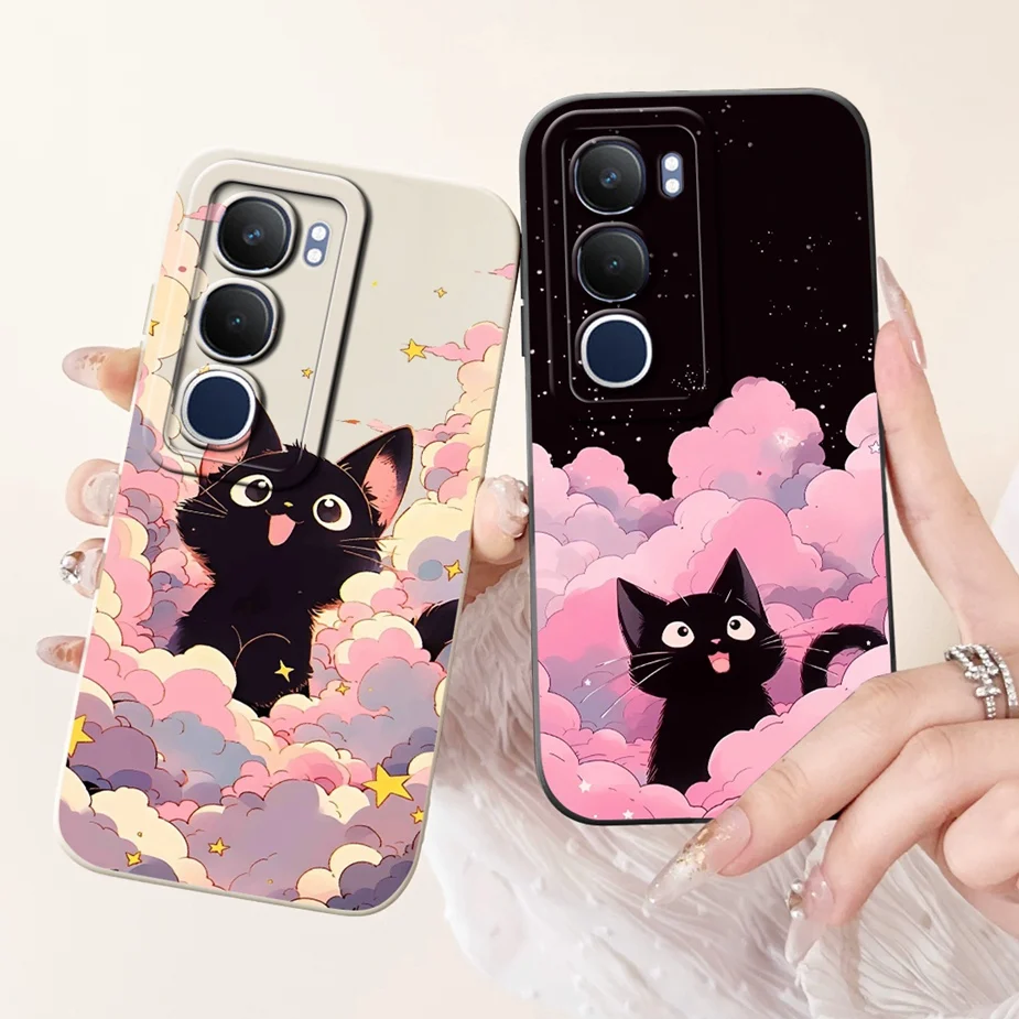 Para Vivo Y19s 4G funda V2419 Linda funda de dibujos animados de conejo feliz funda de teléfono de silicona suave para Vivo Y19s Y 19 s VivoY19s Fundas parachoques - imagen 2