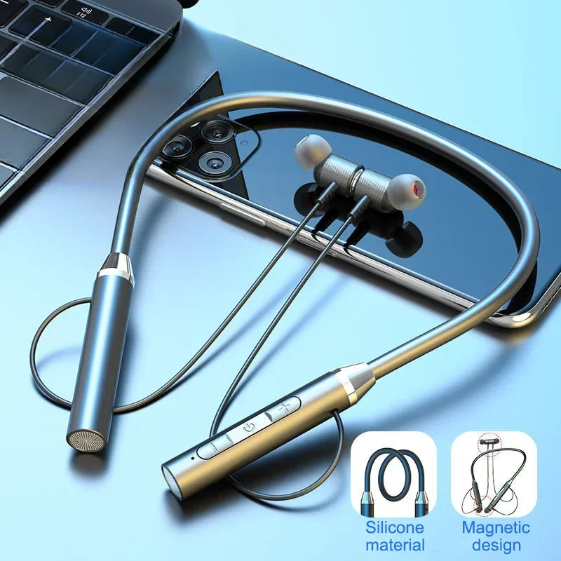 Auriculares inalámbricos K58 con Bluetooth, cascos magnéticos con banda para el cuello, deportivos, para correr, resistentes al agua, Bluetooth 5,0, con micrófono