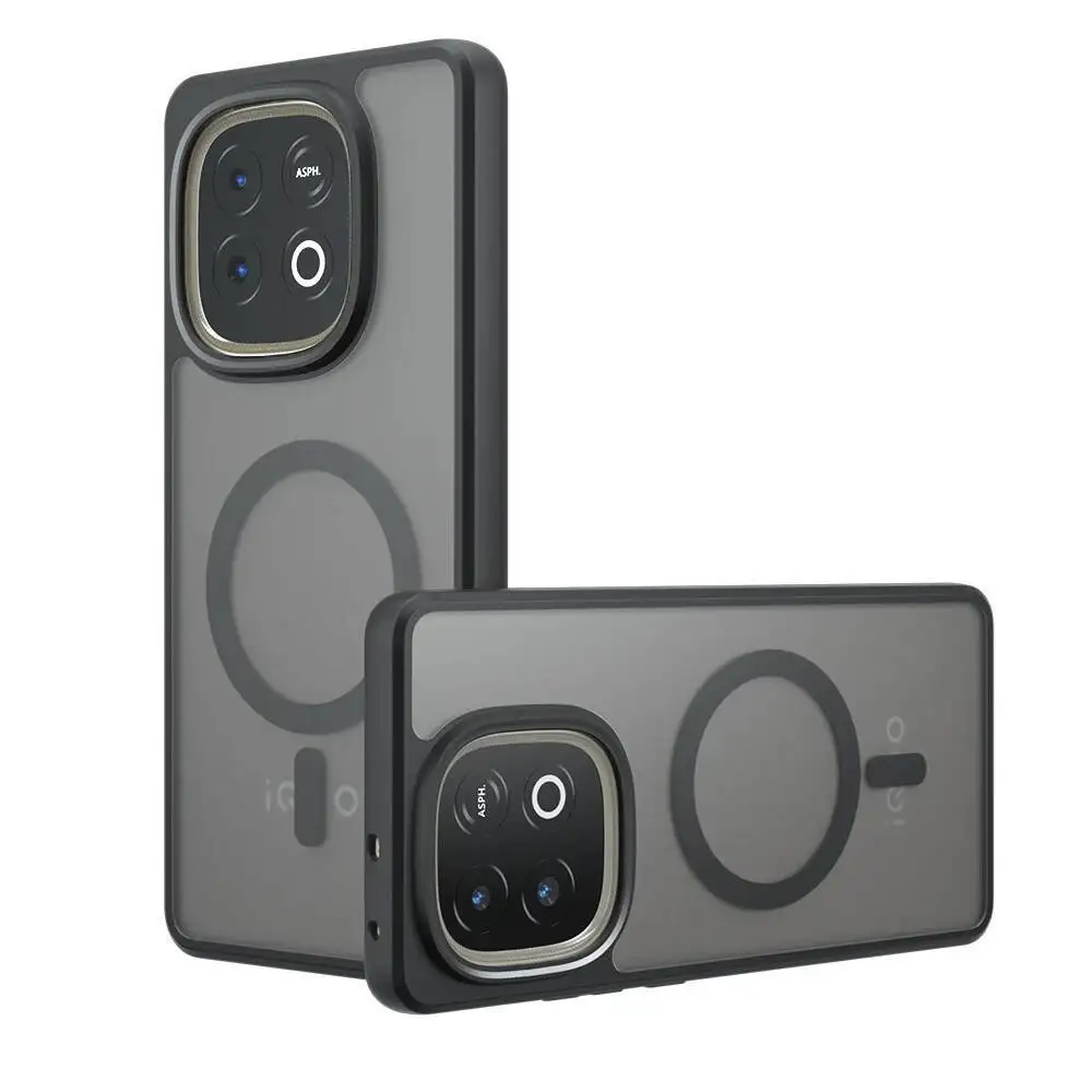 Funda para IQOO neo 10 global 15 Z10 Turbo Pro plus para carga inalámbrica Magsafe mate esmerilado PC TPU cubierta transparente parachoques