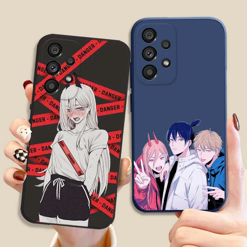 Funda de motosierra de Anime para Samsung Galaxy A73 A72 A71 A70 A60 A56 A55 A54 A53 A52 A51 A42 A36 A35 A31