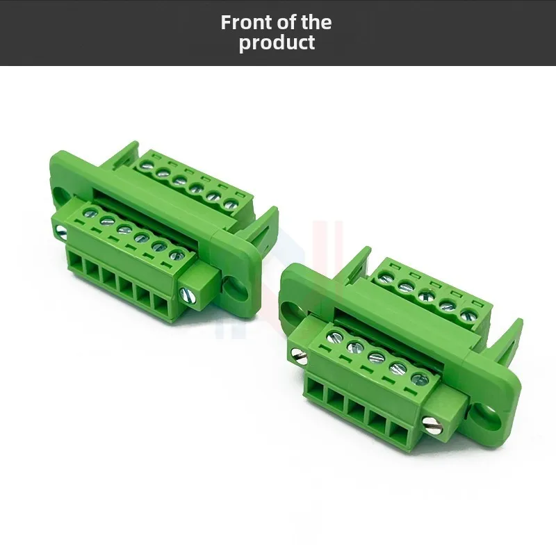 1 Juego de panel fijo de pared 15EDGWC-3.5mm bloque de terminales enchufable con marco de brida de correa de acoplamiento sin soldadura 2P3P4P5P6P7P8P9P10P12P-24P - imagen 4