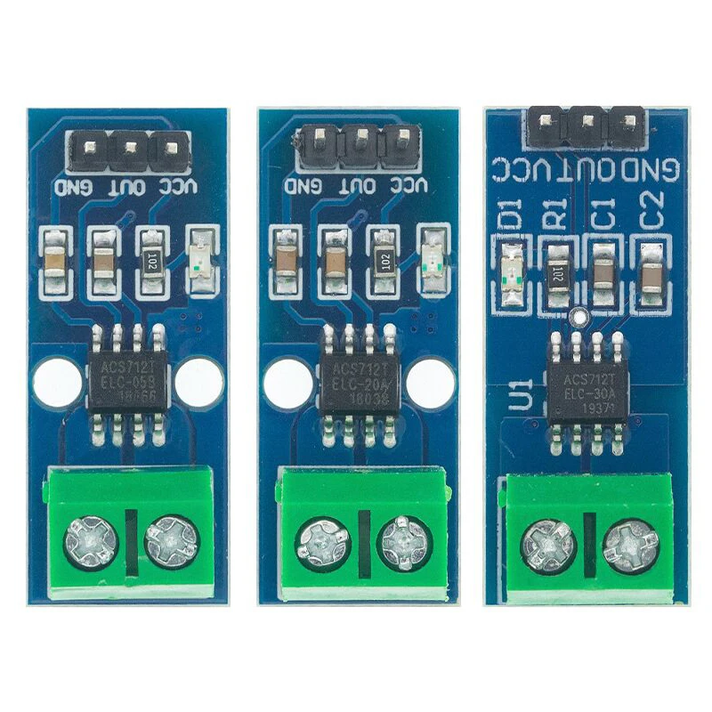 Módulo de Sensor de corriente Hall de rango ACS712 5A 20A 30A para Arduino ACS712-30A ACS712-20A ACS712-5A