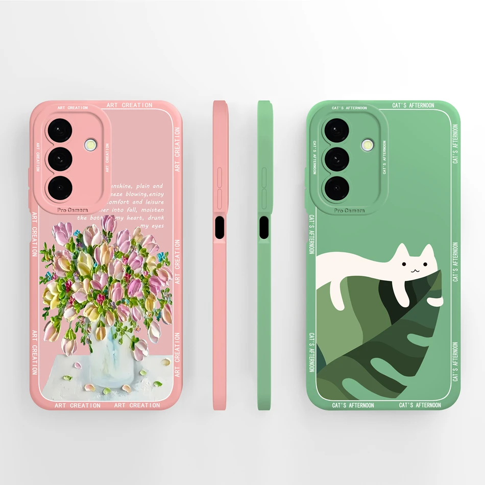 Funda para Samsung A26 A36 A56 Funda trasera de estilo artístico para Galaxy A 56 A 36 A 26 Funda anticaída Funda de teléfono de silicona líquida suave - imagen 3