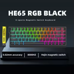 ZUOYA HE30/65 Teclado mecánico de eje magnético con cable 8k disparador rápido retroiluminación RGB teclado personalizado para juegos de deportes electrónicos