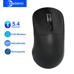 Ratón inalámbrico Bluetooth 5,4 de 2,4G, ratón deslizante de modo Dual, ratón recargable para juegos, para PC, ordenador, portátil, Macbook