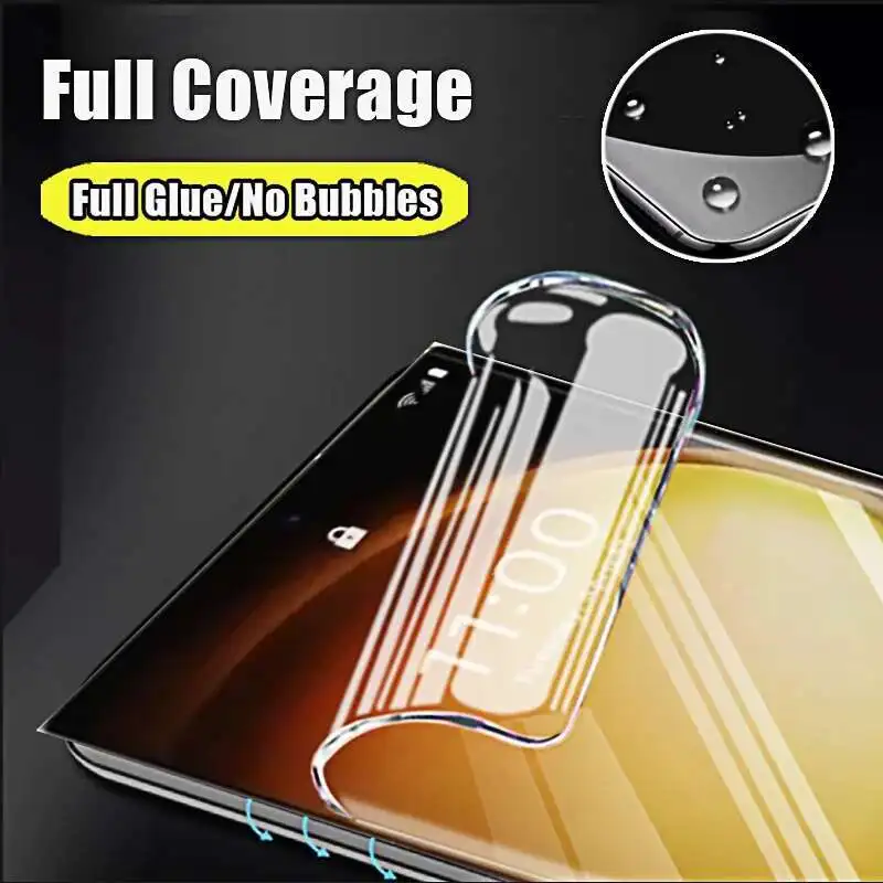 4-1 Uds hidrogel para Samsung Galaxy S24 S23 FE Protector de pantalla película protectora no vidrio en S22 S21 S20 Ultra Plus - imagen 3