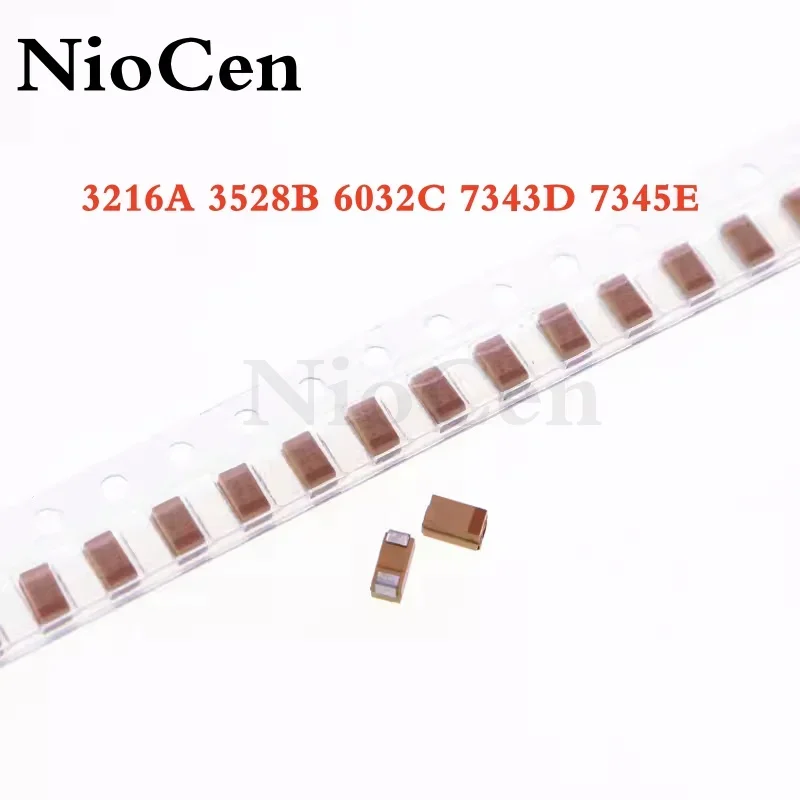 20 piezas 3216A 3528B 6032C 7343D condensador de tantalio 100UF 150UF 220UF 330UF 470UF 6,3 V 10V 16V 25V 35V 50V 4,7/6,8/10/15/22/33/47UF