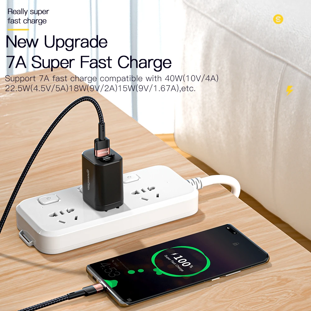 Cable USB-C Essager Carga Rápida – Compatible Huawei y Samsung - imagen 2