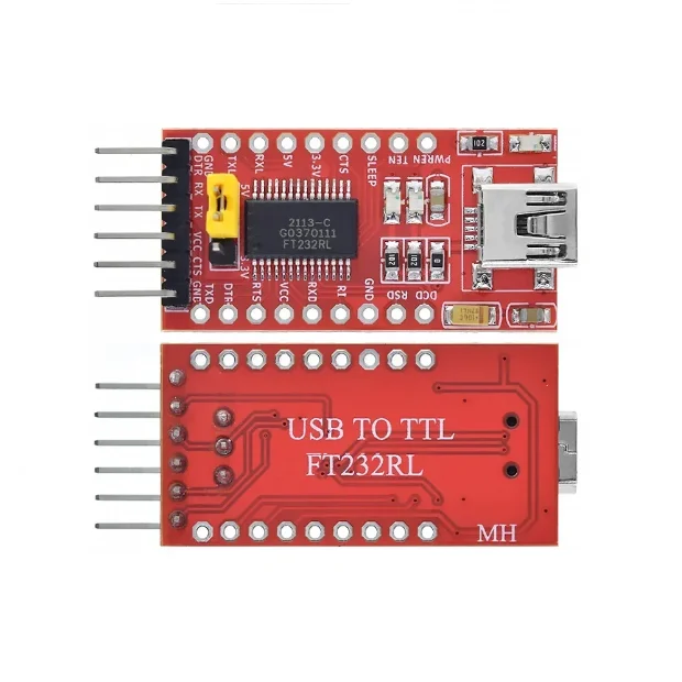 USB a TTL compatible con módulo FT232RL de 3,3 V 5V cable de descarga especial mini interfaz 3,3 V-5V - imagen 3