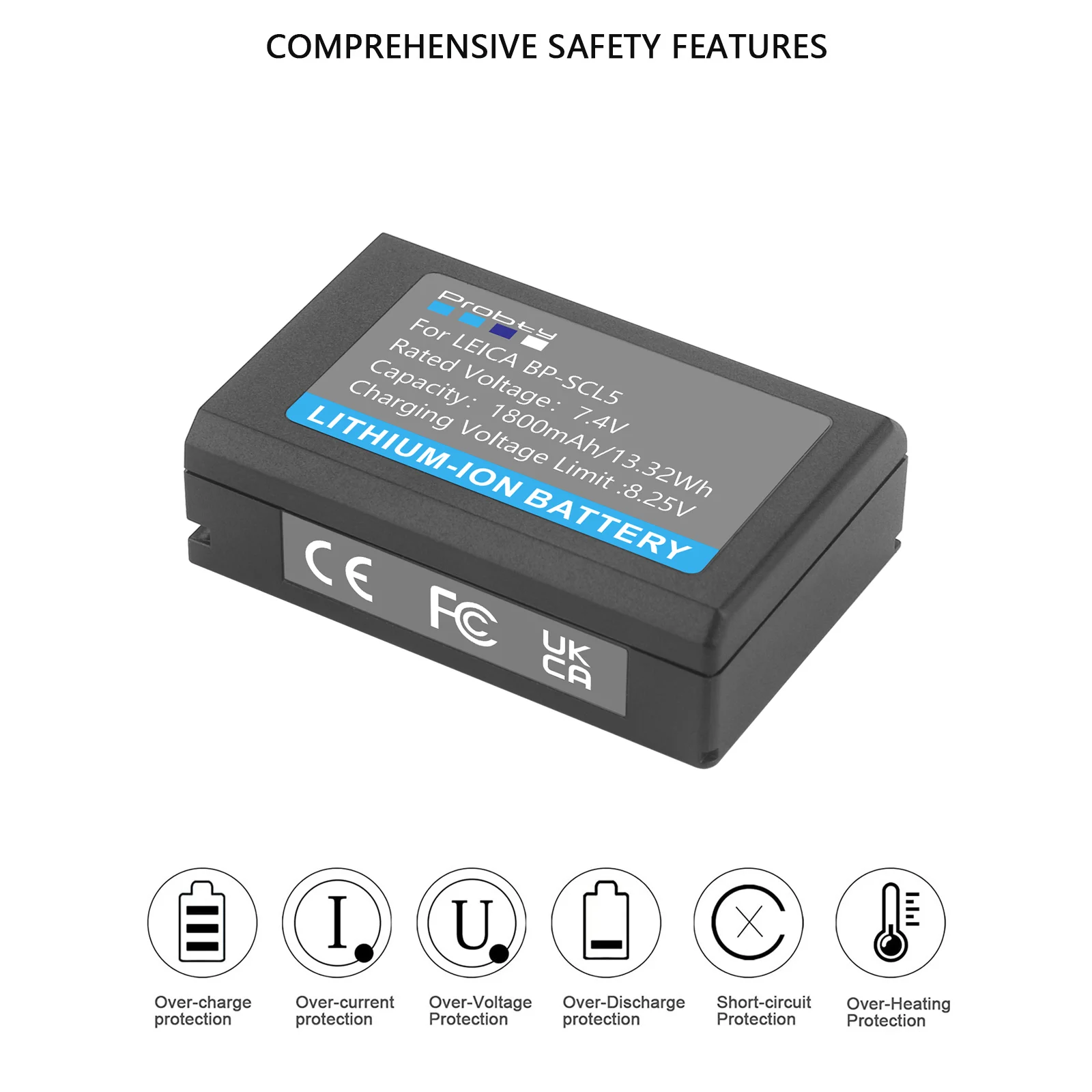Batería BP-SCL5 de 1800mAh para cámara Leica M10 M10-R M10-P BPSCL5 - imagen 5