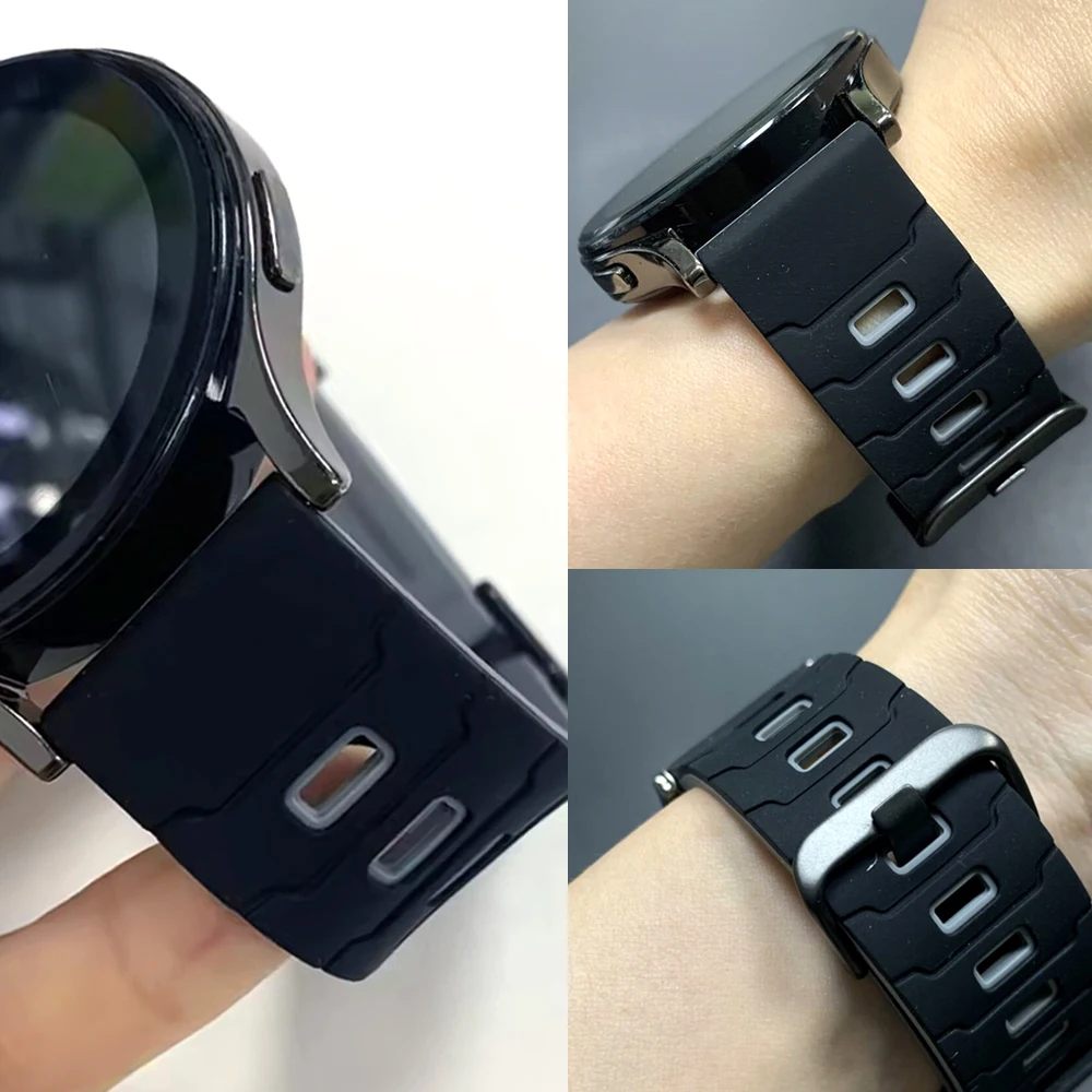 Correa deportiva de silicona de 22mm para Realme Watch 3 2 S Pro, correa de reloj de liberación rápida para Realme Watch S2 S 3 2, pulsera suave para reloj inteligente - imagen 2