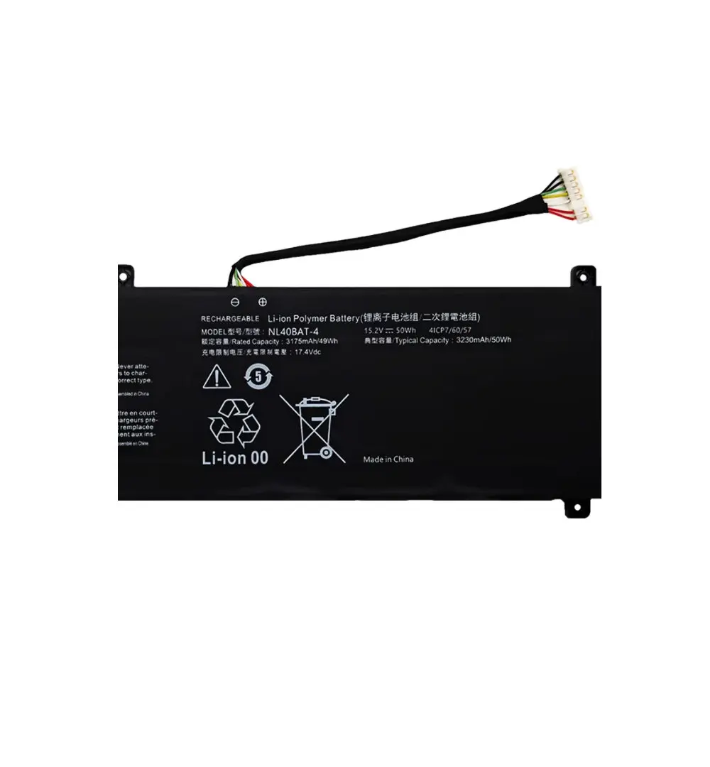 Batería de NL40BAT-4 para CLEVO NL41MU NL51NU SCHENKER Work 14 Base Machenike Machcreator-A NL40PU2 NL40GU NL50G1 NL50GU NL50RU /AU - imagen 4