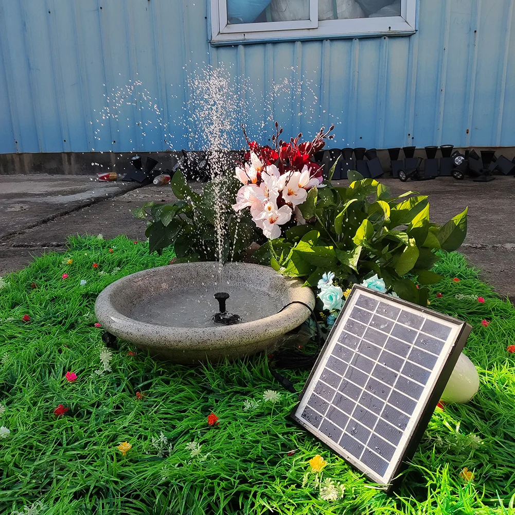 Kit de bomba de fuente Solar de 6,5 W con 8 boquillas, Kit de Panel Solar, Panel de energía Solar, bomba de fuente de agua para jardín, piscina, fuente de agua - imagen 3