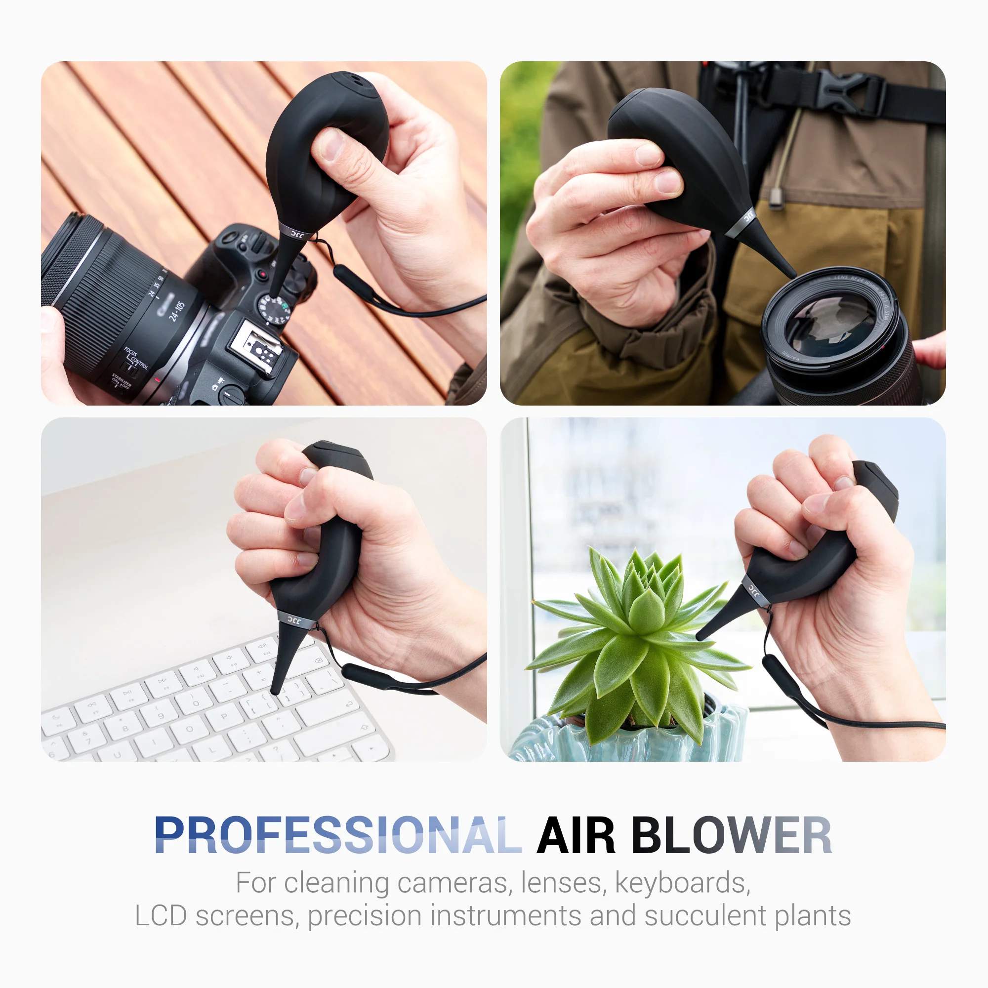 JJC-soplador de silicona de punta suave, súper soplador de aire, bomba Blaster, limpiador de polvo, Bombilla, Sensor de lente SLR Digital, filtros de pantallas LCD - imagen 3