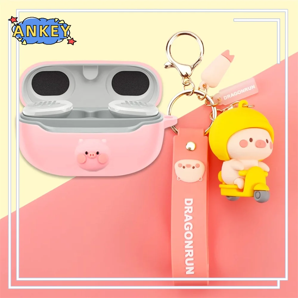 Estuche de dibujos animados para auriculares inalámbricos JBL Endurance Race, caja con colgante encantador - imagen 3