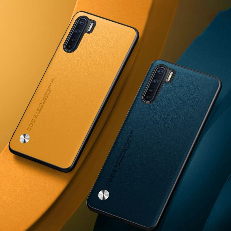 Funda de cuero PU de lujo para OPPO A91 Reno 3 4G 5G, funda trasera mate de silicona a prueba de golpes, funda protectora de teléfono para OPPO F15 Coque - imagen 3