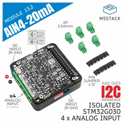 M5Stack Módulo analógico 4-20 mA I2C 4 canales entrada