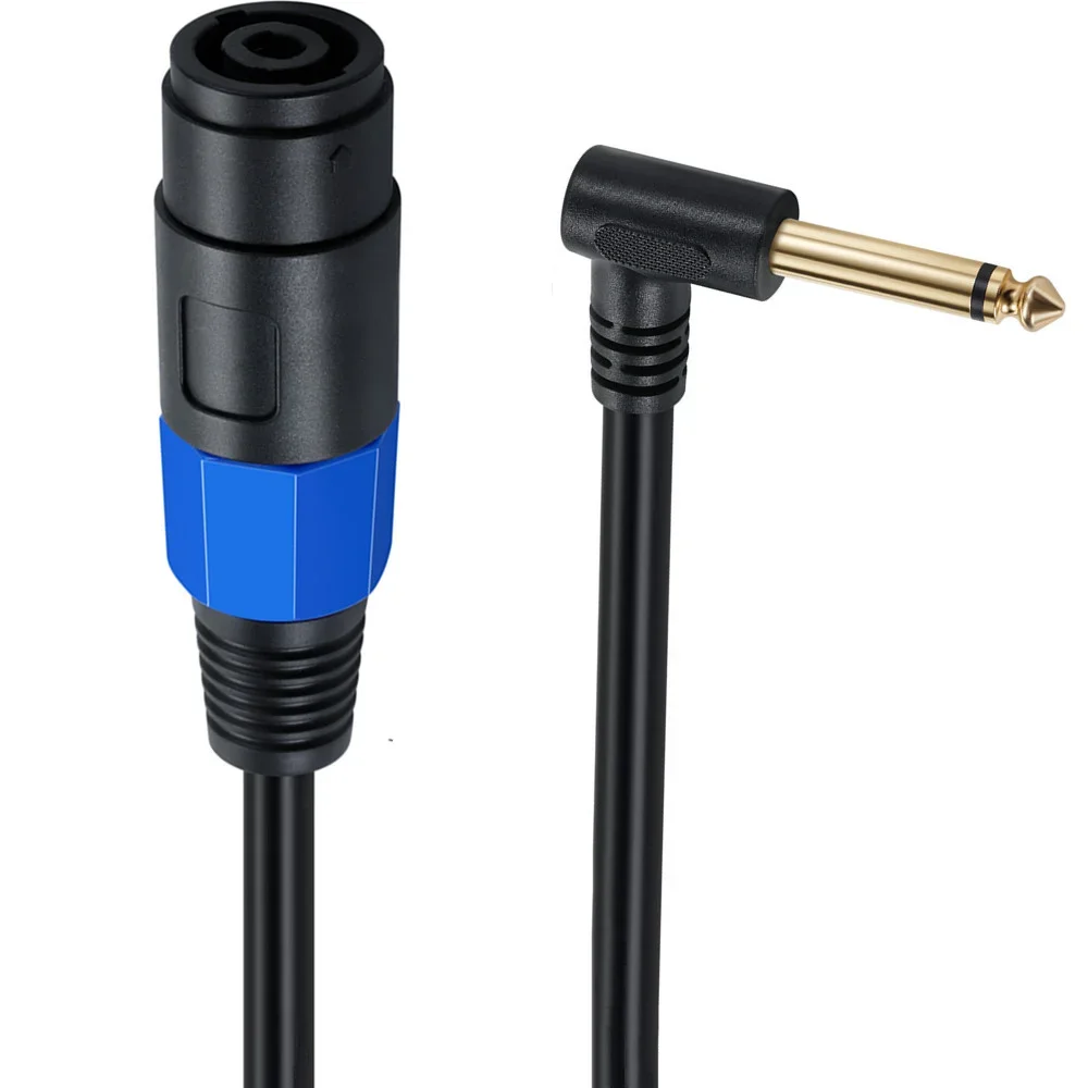 Conector hembra Speakon de 0,5 M a Cable macho de 1/4 ", parche de Audio, conector Jack SpeakON a Cable de interconexión de altavoz TS de 6,35mm - imagen 4