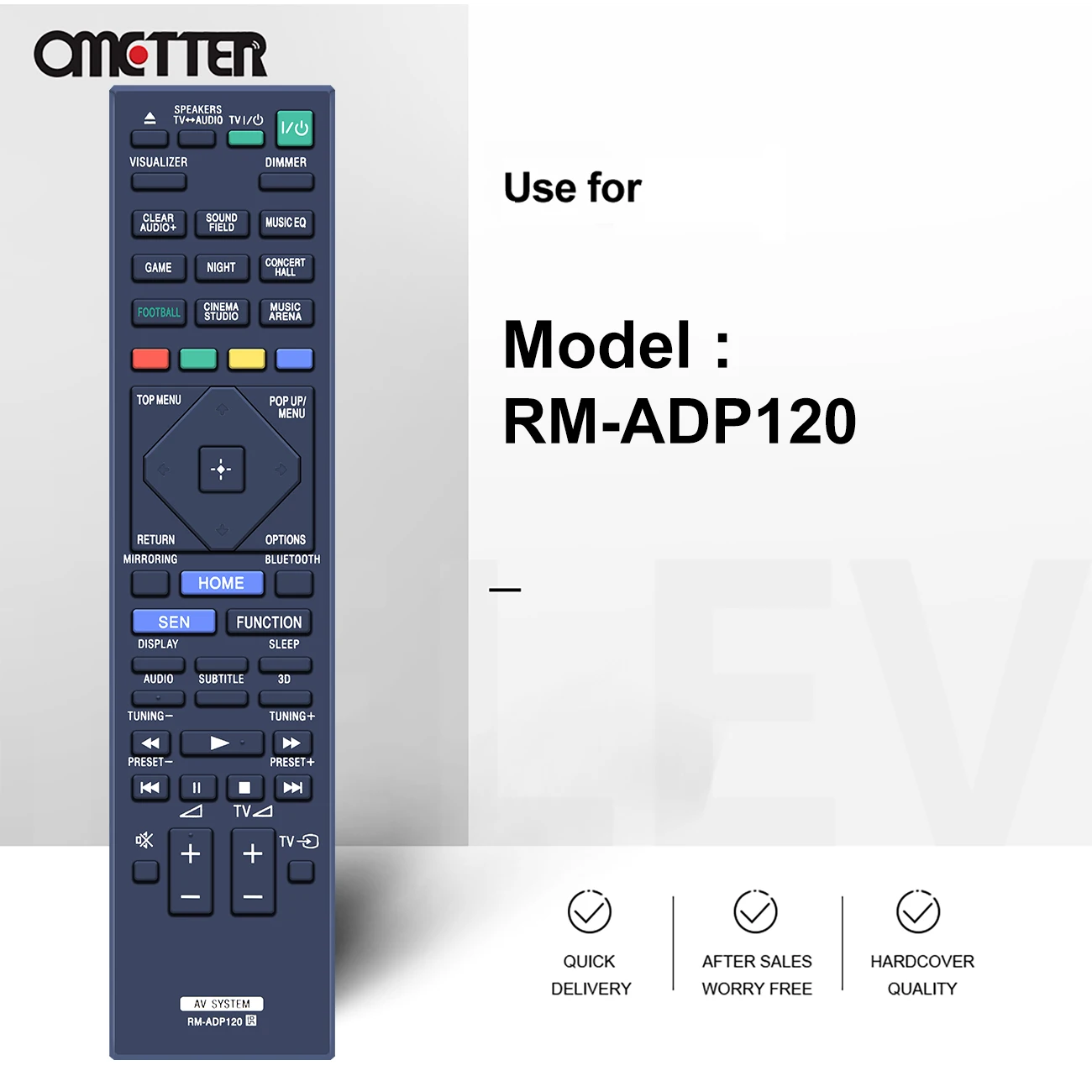 Mando a distancia para Sony Blu-ray, receptor de DVD, RM-ADP120, HBD-N9200W, nuevo, HBD-N7200W - imagen 3