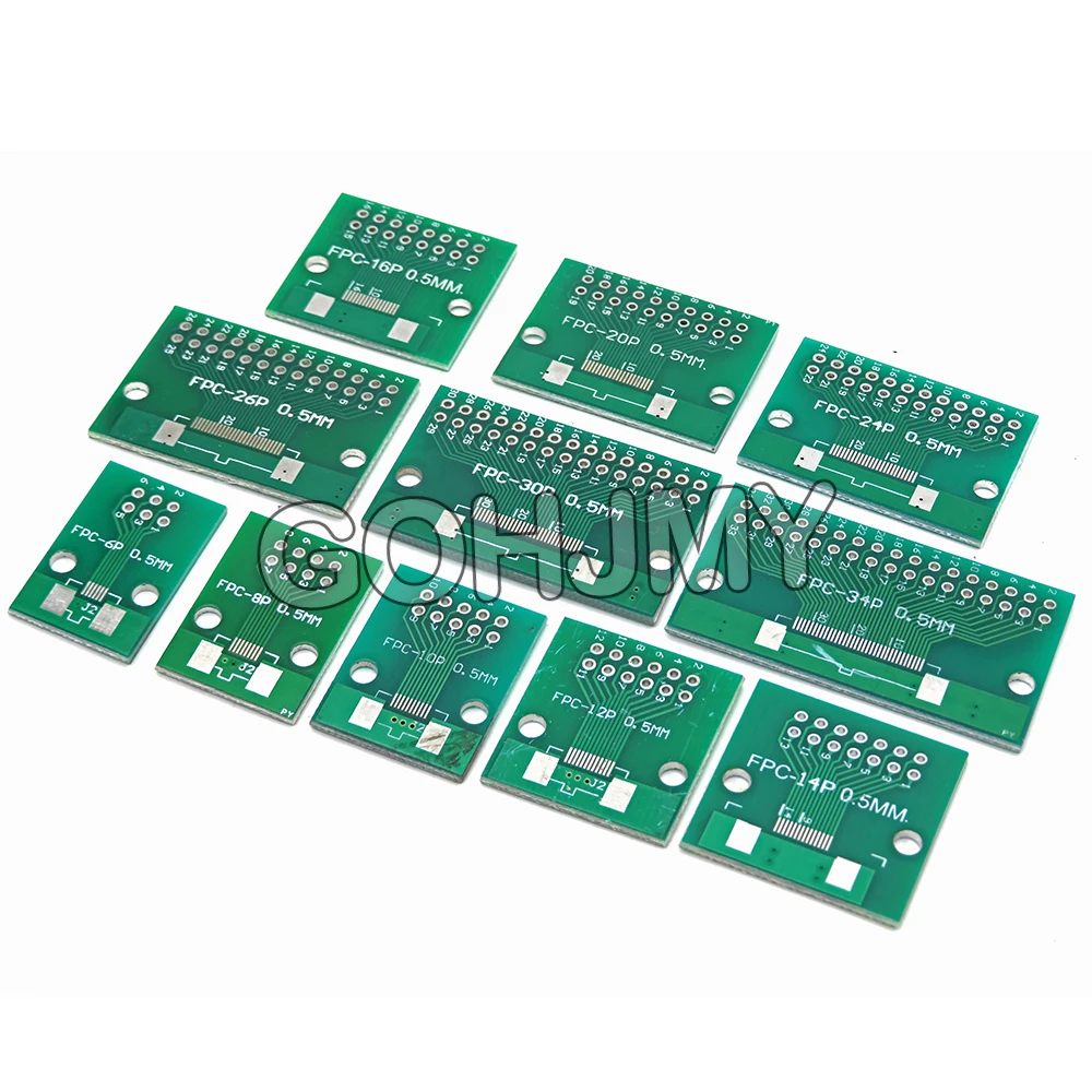 5 uds doble cara FPC/FFC 0,5mm 1mm 6/8/10/12/20/40/50/60 Pin a DIP 2,54mm adaptador SMT placa de enchufe conector de placa PCB KIT de bricolaje - imagen 2