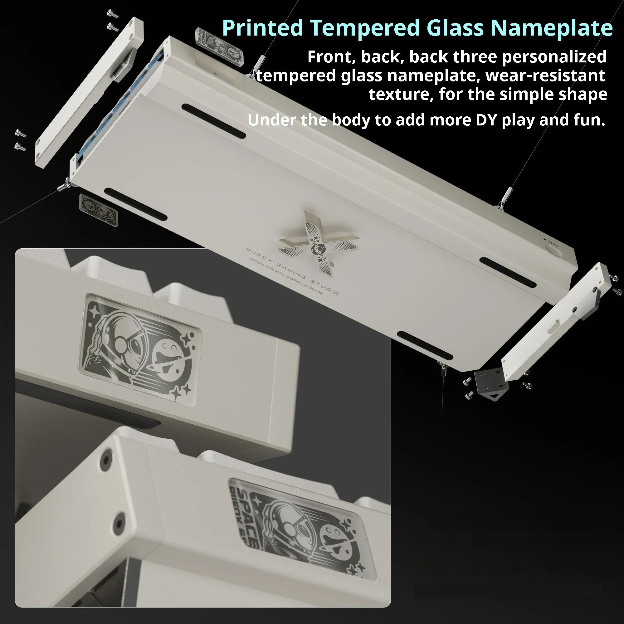 PIIFOX DEF68 Teclado mecánico magnético de aluminio para juegos disparador rápido 0,01mm 8K retorno 0,125 ms retardo 128K teclado de jugador de escaneo - imagen 5