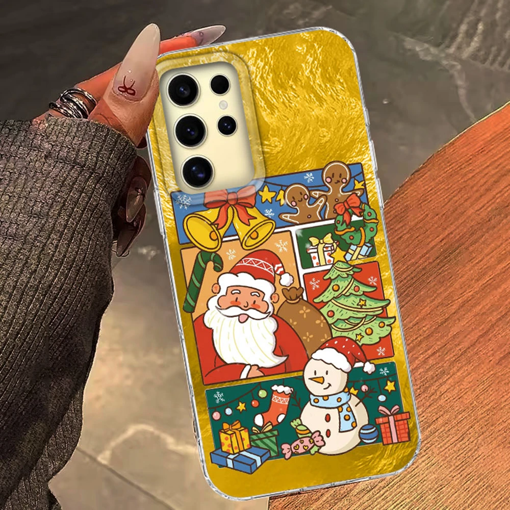 Para Samsung Galaxy S25 Edge S24 S23 S22 S21 S20 FE Plus Ultra Navidad gradiente Vortex patrón trasero a prueba de golpes funda de teléfono - imagen 2