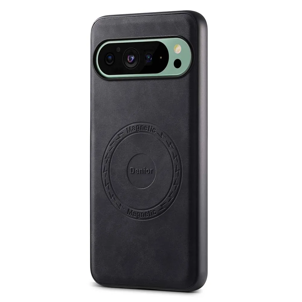 Funda de teléfono de cuero Retro para Google Pixel 9 8 7 6 Pro XL 8A 6A 7A soporte magnético de coche a prueba de golpes funda de carga inalámbrica Mag-safe - imagen 4