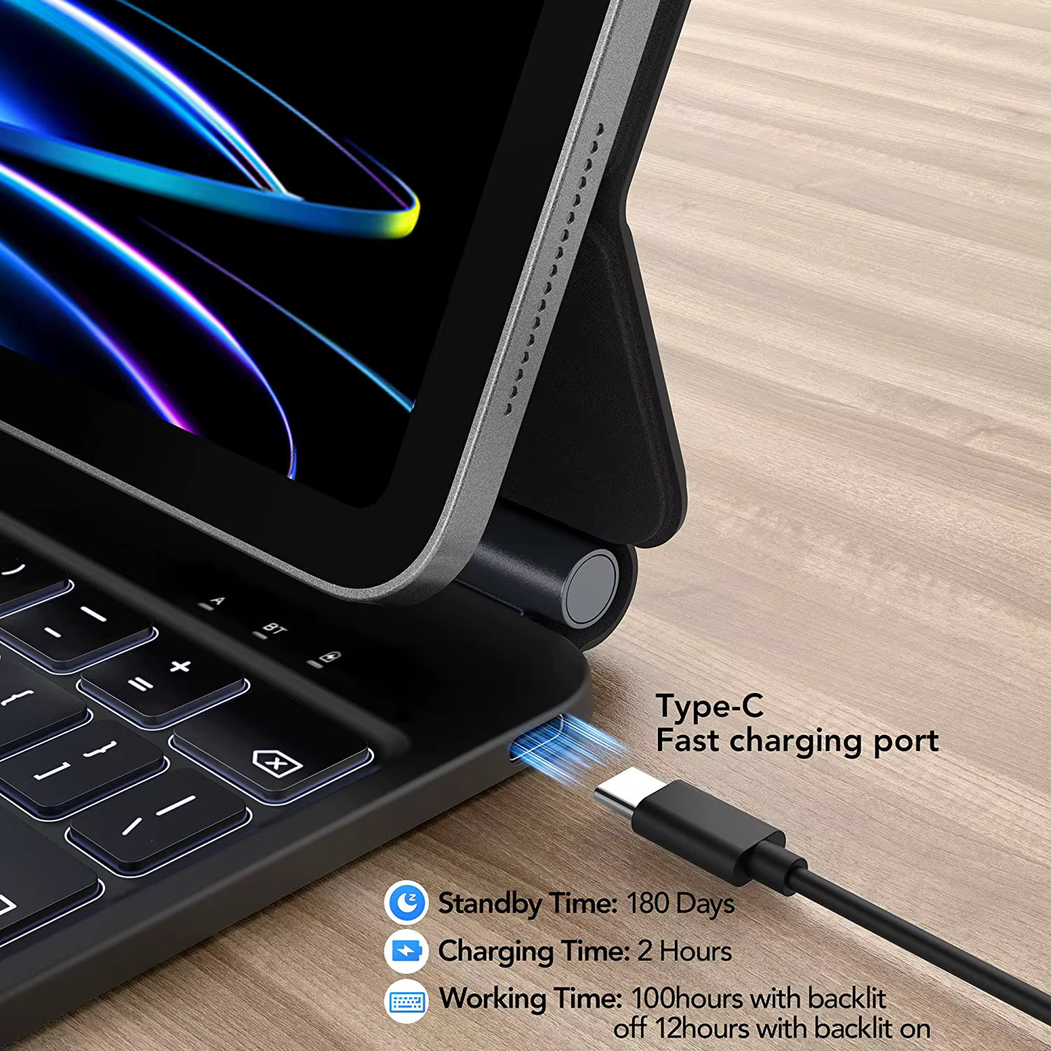 GOOJODOQ Funda Teclado Mágico iPad Pro/Air/10 – Protección Ligera - imagen 3